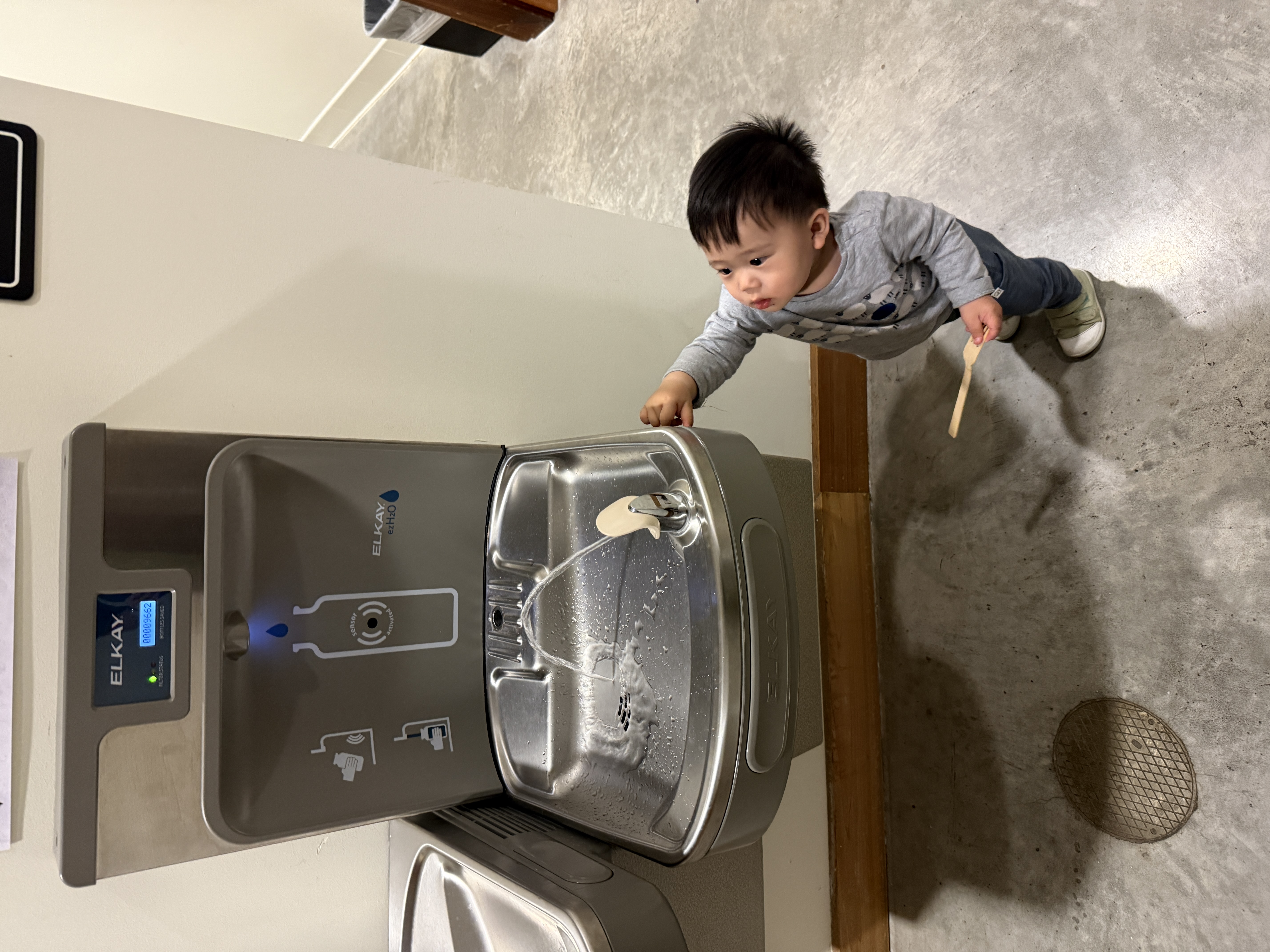 Jacob at water fountain